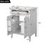 Meuble-lavabo 24 po, lavabo en céramique, pieds solides, charnières et tablette réglable pour salle de bain 24 po avec tiroir intelligent-1078419803