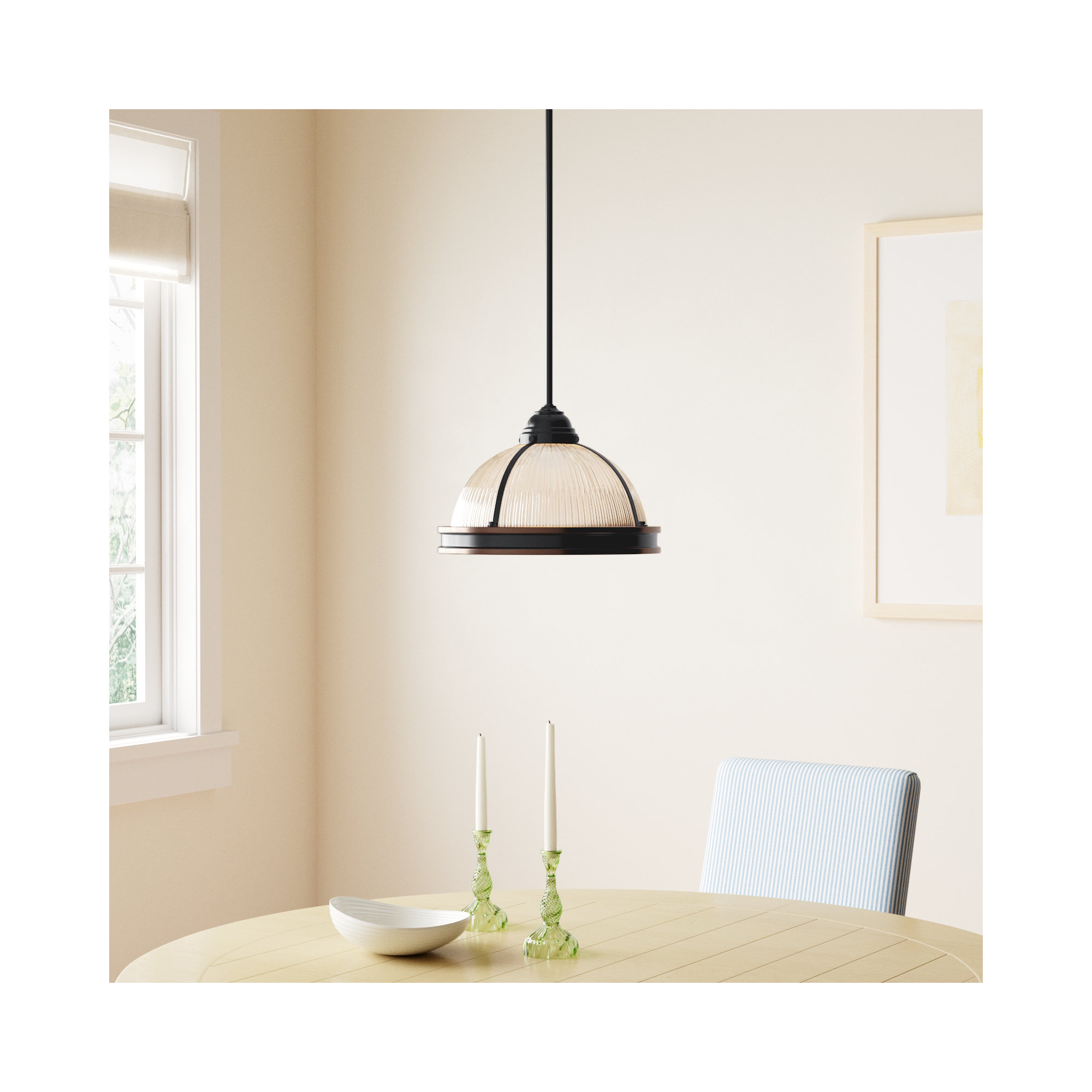 Ainsley 2 Light Glass Dimmable Pendant, Autumn Bronze, Not Included