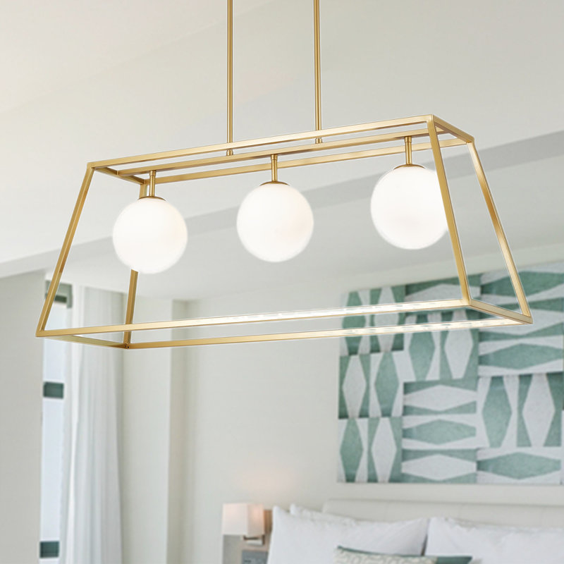Luminaire suspendu pour îlot de cuisine 3 lumières