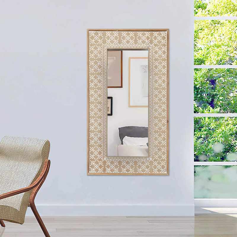 Solid And Engineered Wood Flat Wall Mirror