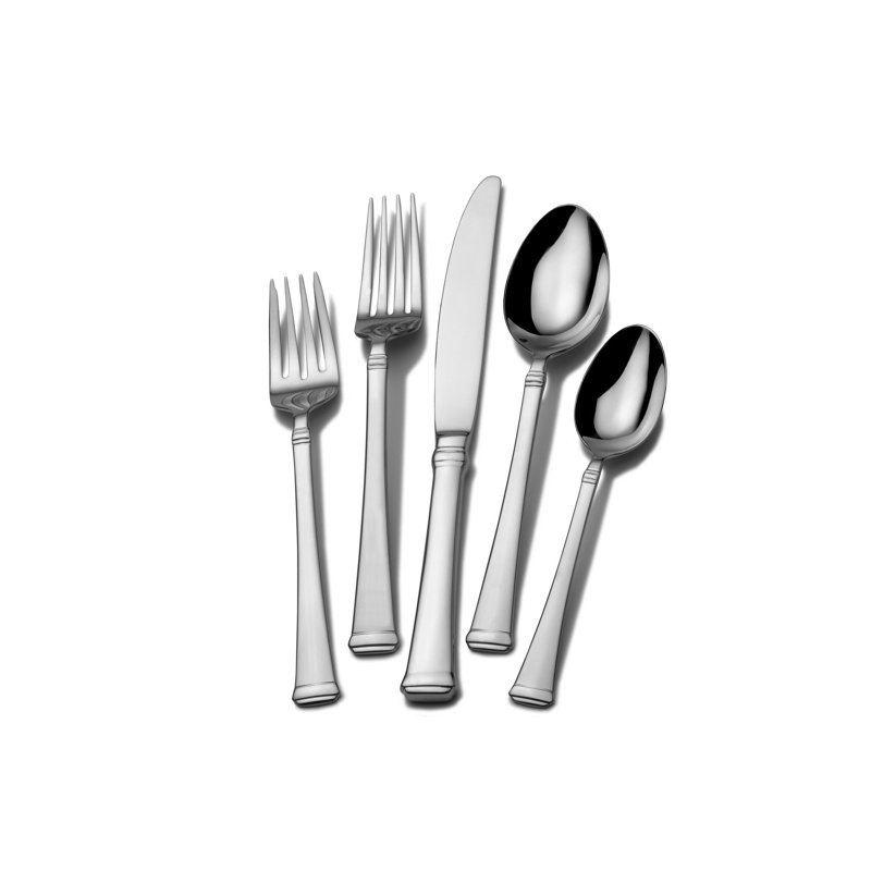 Mikasa Harmony 65-Piece 18/10 Stainless Steel Flatware Set, Service for 12