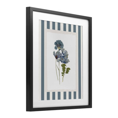 «Summer Memory Flowers», reproduction sous verre encadrée, design par Val Rhodes