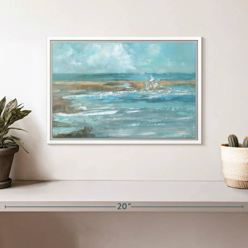 Breaking Waves IV, Cadre flottant blanc, 13 po x 9 po
