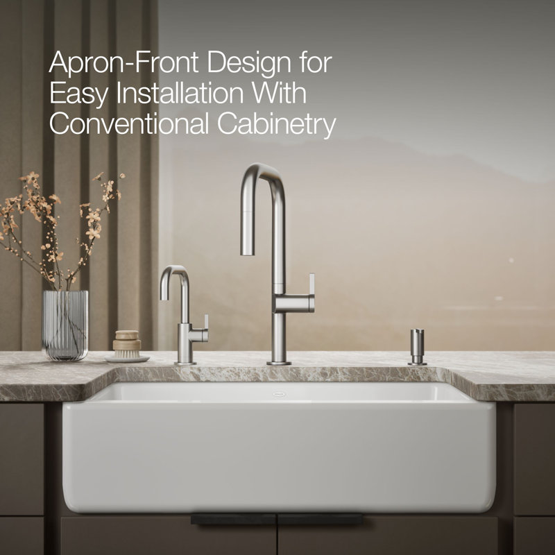 Dickinson Undermount Single-Bowl Farmhouse Kitchen Sinkundermount Single-Bowl Farmhouse Kitchen Sink, White