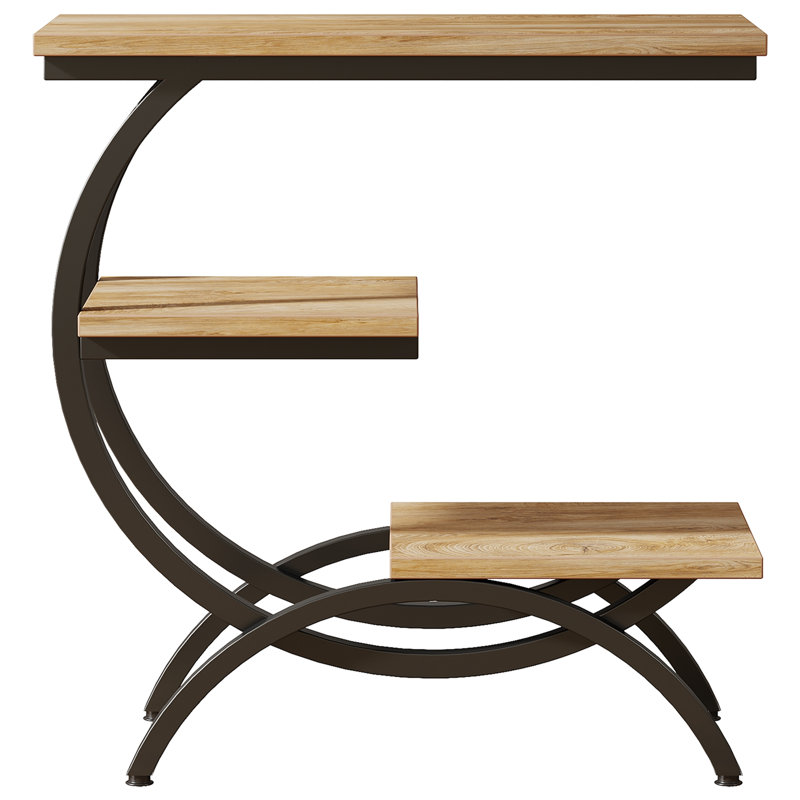 Petite table basse avec table de bout et table d'appoint, Naturel