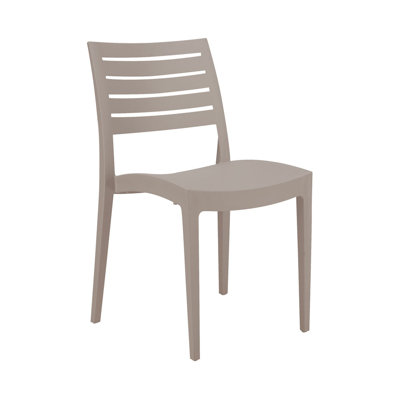 Karter Stacking Patio Dining Side Chair with Cushion
