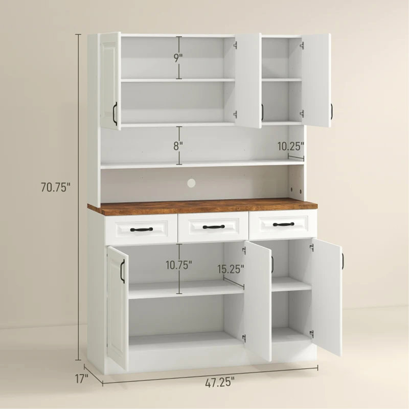 Armoire de rangement autoportante, armoire de rangement spacieuse, armoire de rangement pour garde-manger