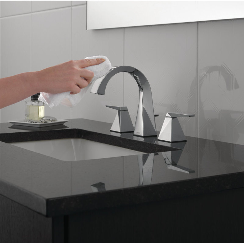 Robinet pour salle de bain à deux poignées, Chrome Lumicoat