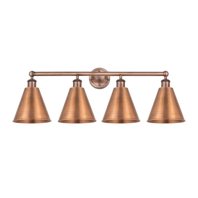 Éclairage de salle de bain à intensité variable 4 lumières Dorantes, Cuivre antique