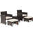 4 - Person Patio Conversation Set with Cushions-1905567459