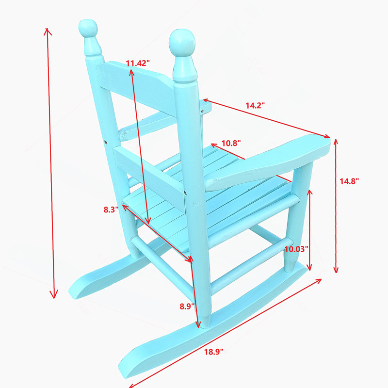 Chaise berçante intérieure ou extérieure, Bleu clair
