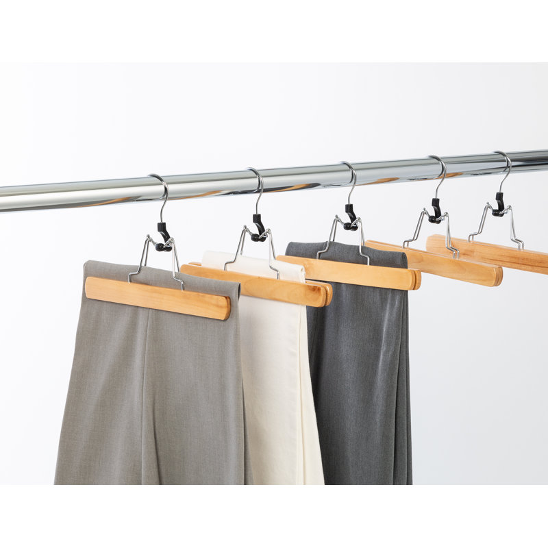 Marnell Wood Hangers With Clips for Skirt/Pants
