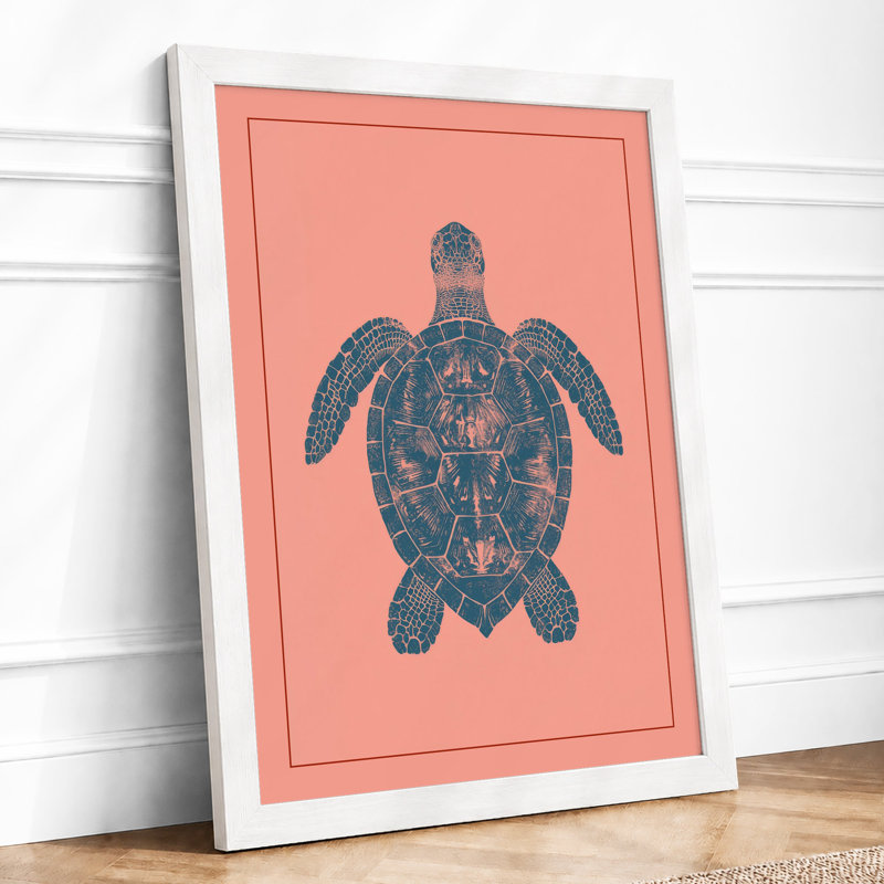 Mandala Turtle Boho - Framed Print, A3 - 42.0 x 29.7 cm, White