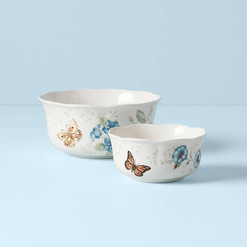 Lenox Butterfly Meadow 2 Piece Soup Bowl Set