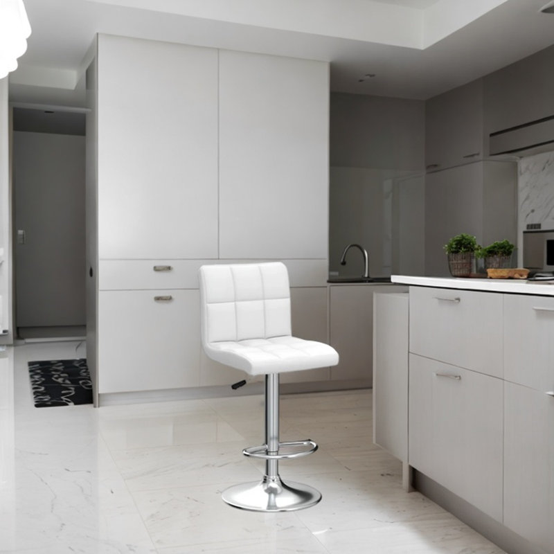 Tabouret réglable Kirbyville, Blanc