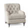 Fauteuil à coussin en duvet capitonné Devan