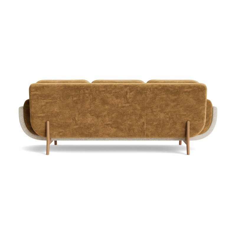 Regatta 100 Sofa, Natural, Vintage Chenille-Bronze/Textured Slub Weave-Toffee