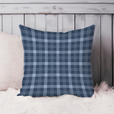 Abstract Blue Plaid XIII Modern