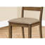 De 2 chaises de salle à manger, rembourrées de mousse épaisse, beige, pieds en bois de noyer, rembourrage en mousse moderne pour la maison, pieds