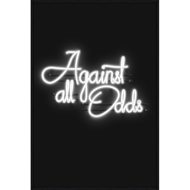 Neon Against All Odds Print by David Brown, Image Brush Gel, 46.75" H x 31.75" W