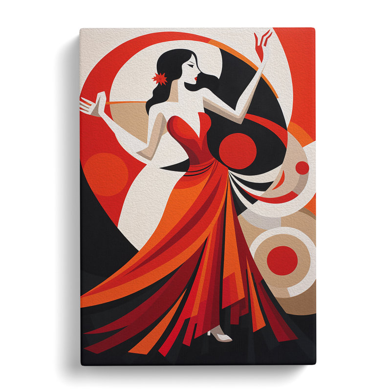 Flamenco Dancer Constructivism - No Frame Print, 50cm H x 35cm W x 3cm D