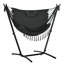 Fauteuil hamac suspendu pour 1 personne avec support - Hamac portatif avec support pour terrasse, jardin et intérieur, blanc crème-1389697047