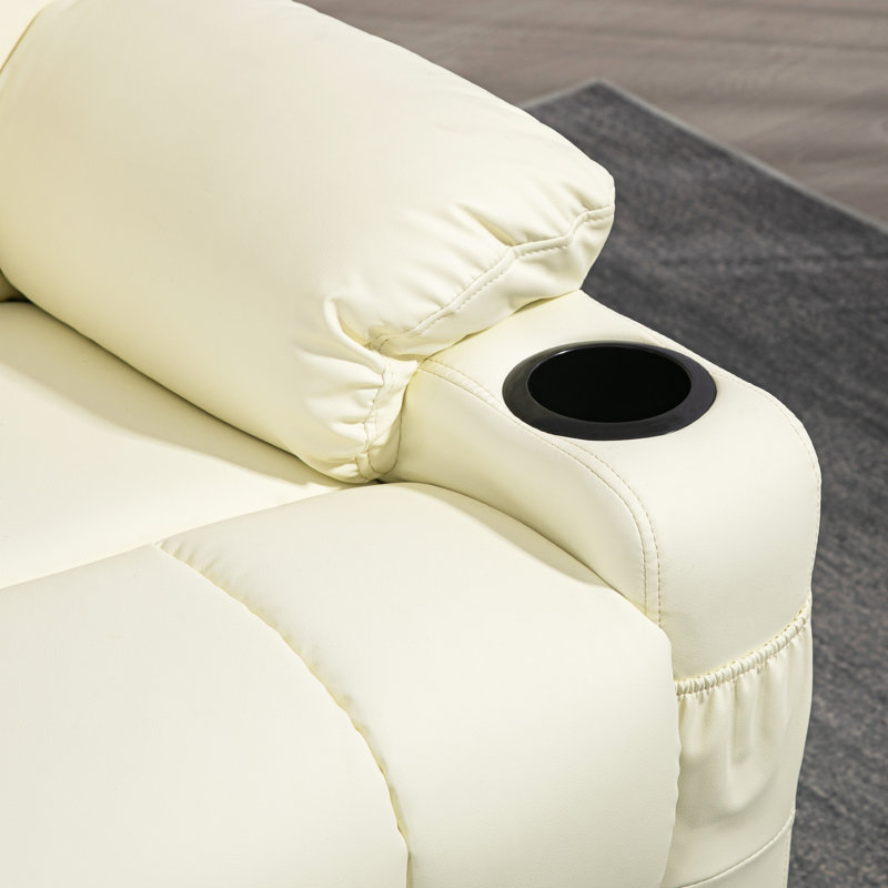 Recliner Chair, Cream White