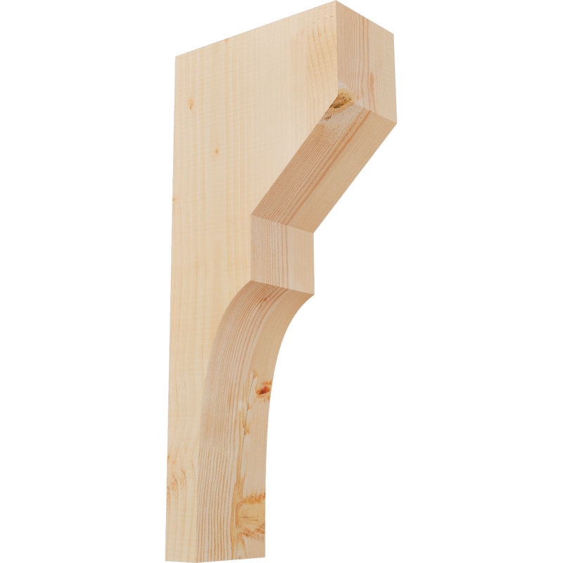 L 5 1/2 po x P 12 po x H 28 po, corbeau lisse Monterey, H 28 po x l 5,5 po x P 12 po, Sapin de Douglas, Lisse