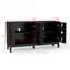 Console en bois avec 4 portes, tablettes réglables-1761070360