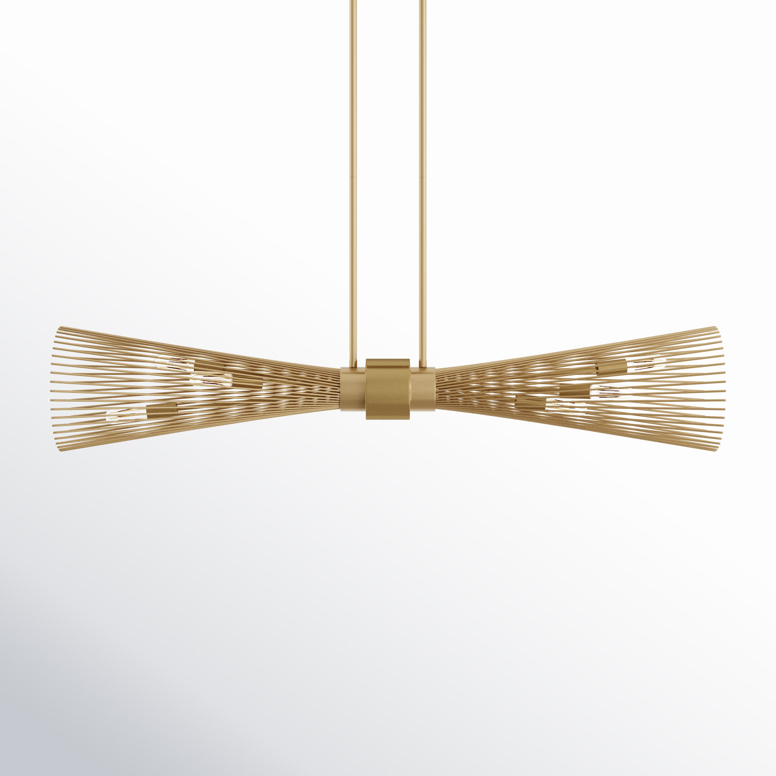 Iago 6 - Light Metal Dimmable Chandelier, Brass