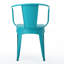Bistro d'extérieur en métal bleu sarcelle, 3 pièces, thermolaqué, eau, table de 30 po, chaises profondes de 20,5 po, bleu sarcelle, chaises de 20 po, fer à repasser, durable, stable-639120808
