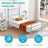 Modern Metal Platform Bed Frame with Colorful Horizontal Bars - Multiple Colors Available, No Box Spring Needed, Sturdy Steel Construction, Easy Assembly-96050356-96050352