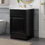 Meuble-lavabo de 20 po avec lavabo, meuble-lavabo avec tablette de porte et tablette réglable, noir-129092144