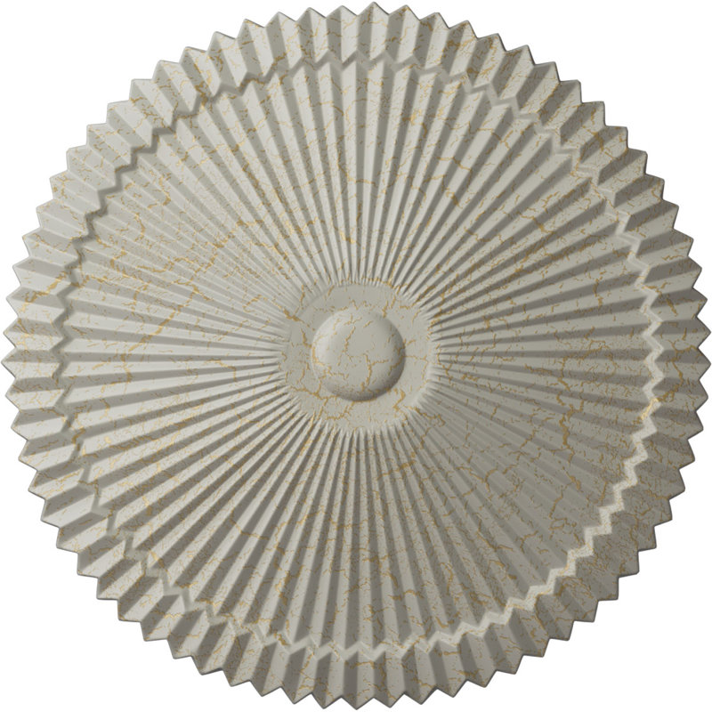 Médaillon de plafond 24 po x P 3 po Shakuras (convient aux auvents de 5 po ou moins), Pot de crème craquelé