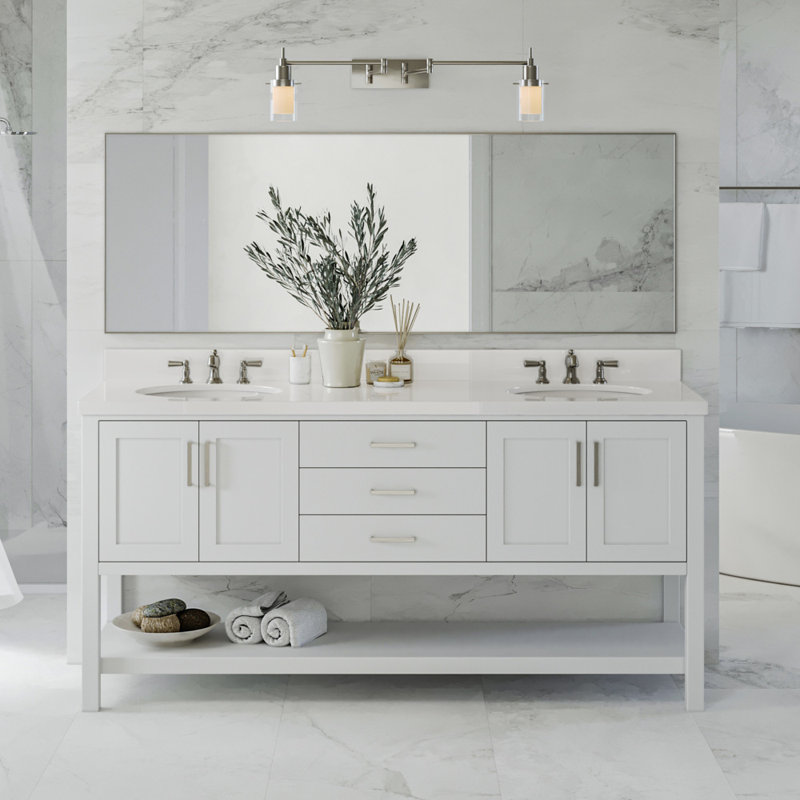 Magnolia Bath Vanity Oval Basin S073DWQ, White, Oval