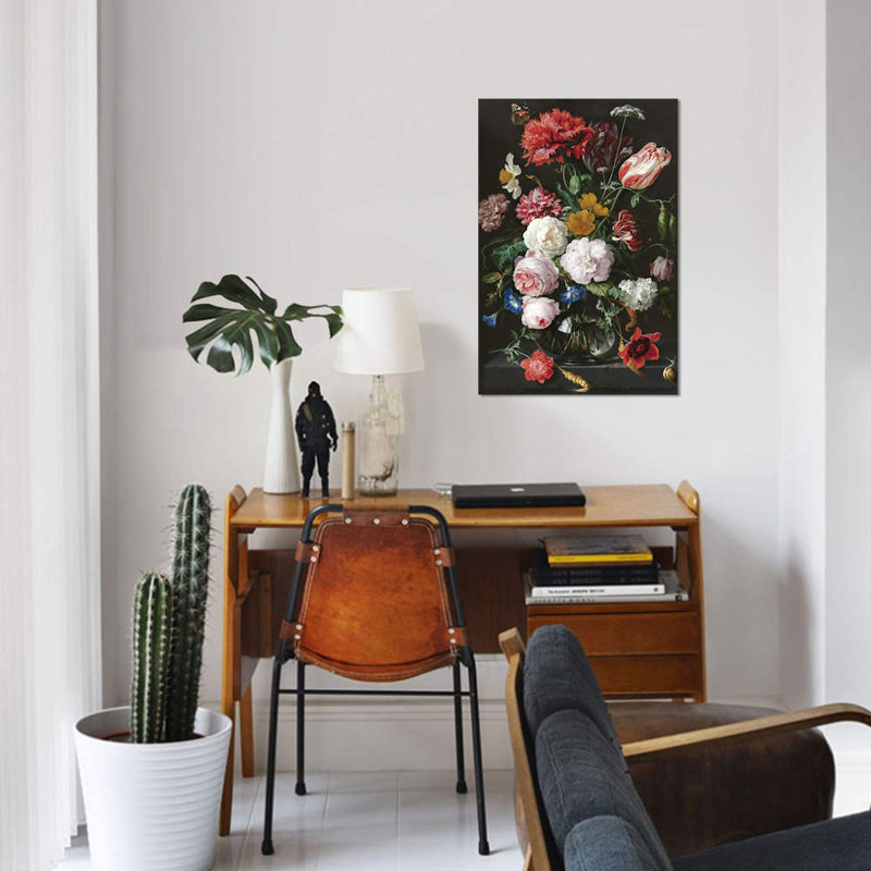 « fleurs xviii », impression sur toile, H 26 po x l 18 po x P 1,5 po, Toile tendue, Pas de tapis