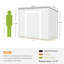 Remises spacieuses en métal, structure en aluminium durable, style rustique, idéal pour le rangement dans la cour