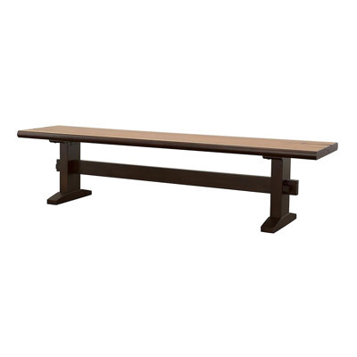 Carlynn Trestle Dining Bench in Brown and Black