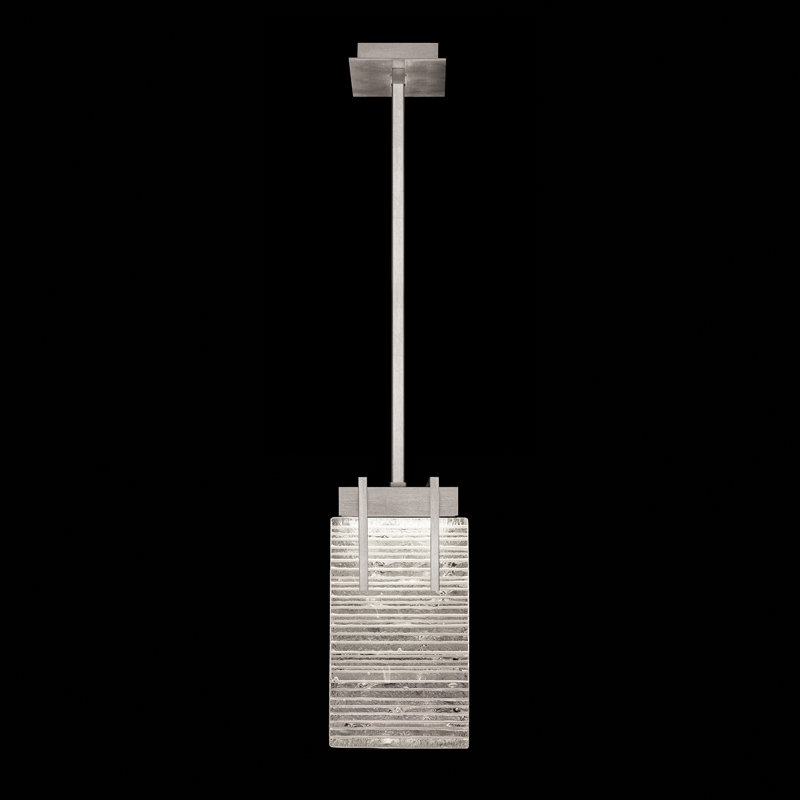 Terra 2 - Light LED Single Pendant, 15" H x 7.75" W x 7" D, Silver