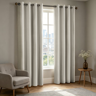 100% Blackout Linen Blend Grommet Panel Pair(2 Panels)