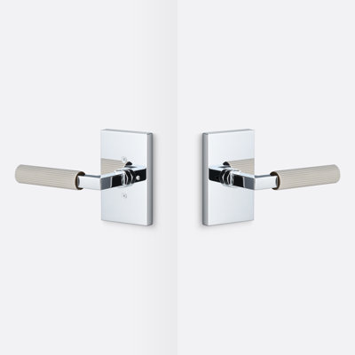 Levanto Privacy Rosette, Staight Knurled Grip