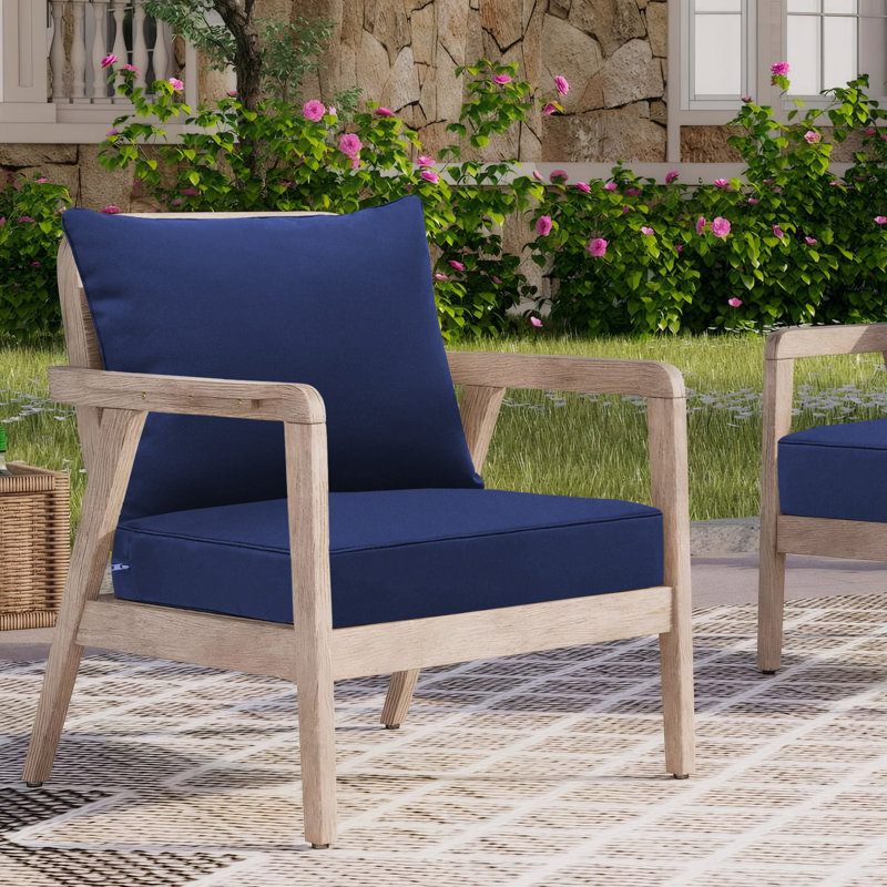 Ensemble de coussins de siège et de dossier d'extérieur, coussins de meubles de patio avec housse amovible, L 22 po x P 22 po
