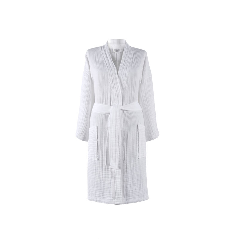 Peignoir 100% coton mousseline, P / M