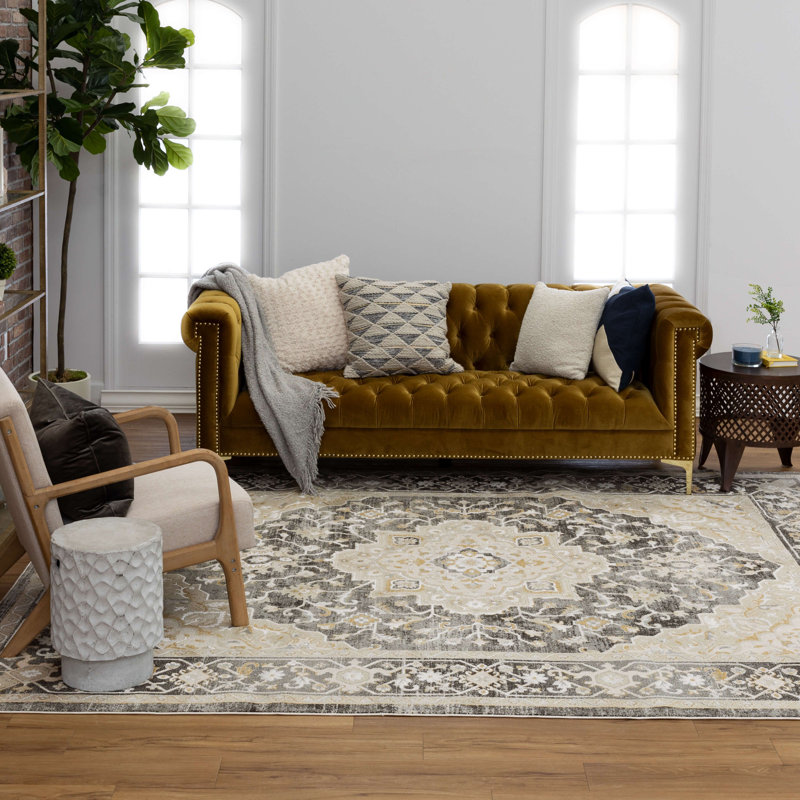Tapis gris en polyester Windermere Karastan Edenhall, Rectangle 9 pi x 12 pi