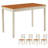 Space-saving Solid Wood Dining Table Sets For Small Spaces