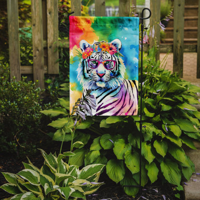 Drapeau de jardin tigre blanc hippie