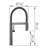 Culina Mini II Pull-Down Dual-Spray Kitchen Faucet - Satin Dark Steel-98576283