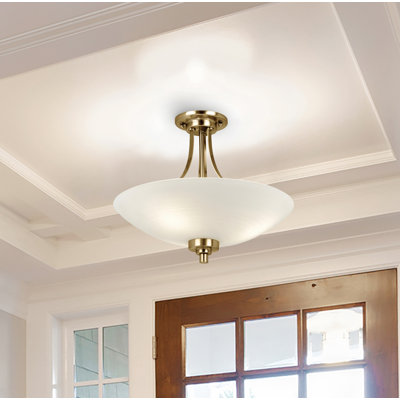 Miltiades Glass Semi Flush Mount