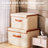 2-Pack Large Fabric Storage Bins with Lids Collapsible Foldable Storage Cubes, Closet Organizer Containers boxes with Handles for Home Office，Storage Baskets with Handle, for Books, Closet, Bedroom, Home-931877022