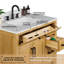 Meuble-lavabo simple 36 po avec tiroir, tablette, prise de courant et plateau en marbre d'ingénierie-250750073